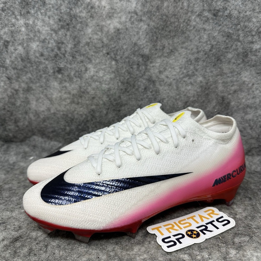Nike Mercurial Vapor 16 Elite FG Soccer Cleats Mens 6.5 White Red Fear Nothing